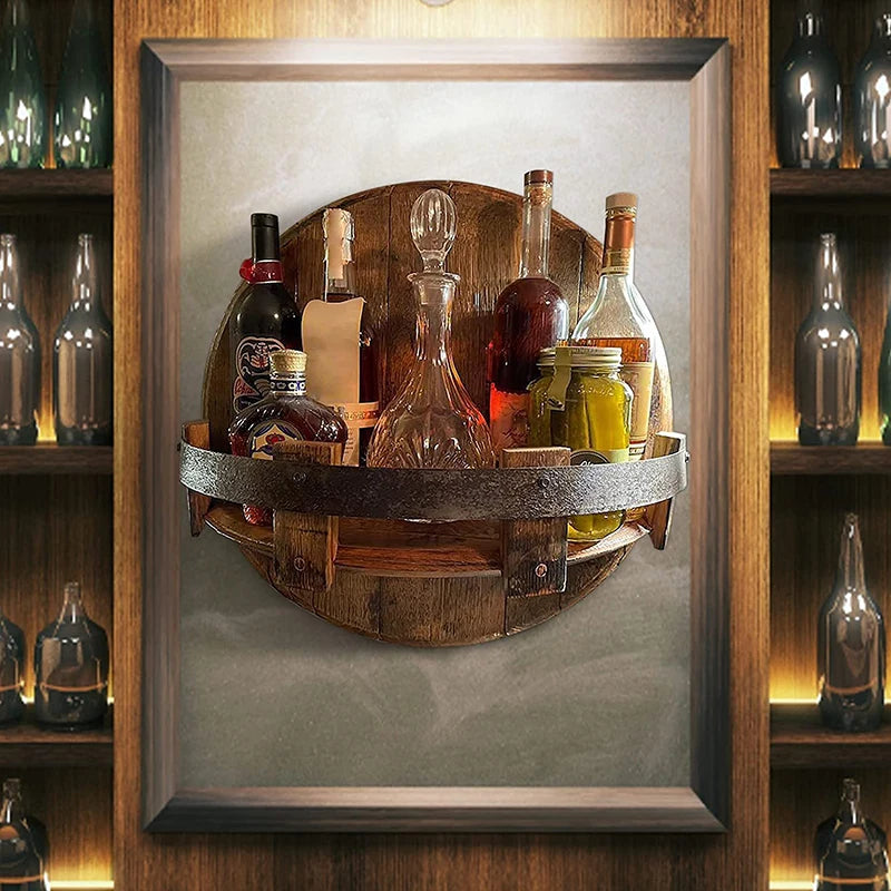 Rustic Whiskey Shelf